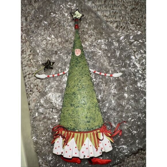 Dept 56 Christmas Krinkles Ornament Patience Brewster Tin Xmas Tree - Picture 1 of 5